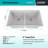 33" x 22"  Quartz Kitchen Sink, Lexicon Platinum Double Bowl Sink, Drop-in Sink, Undermount Sink, Granite Kitchen Sink, with 2 Steel Grids and Basket Strainer, Disposal Flange-100746496