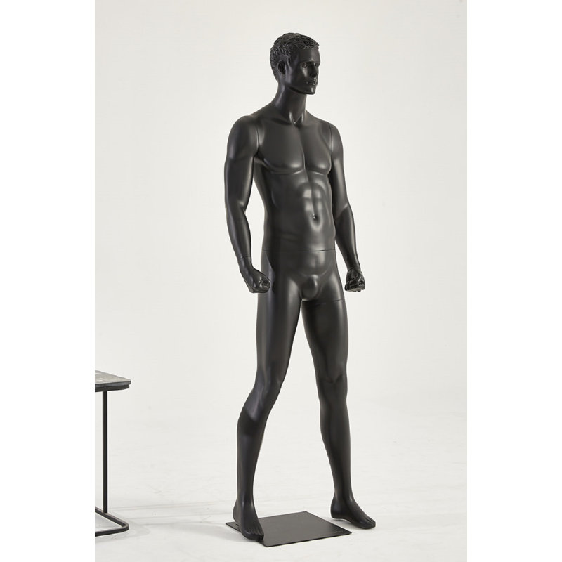 Heraclio People Statue, Black