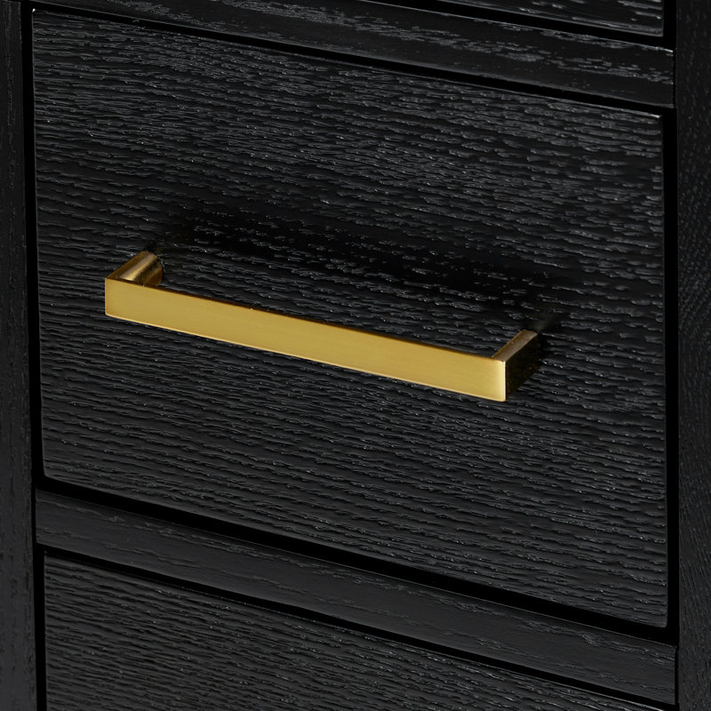 Thornaby 66'' Solid Wood Single Bathroom Vanity with 1.5'' White Quartz Top, Rectangular, Black Oak