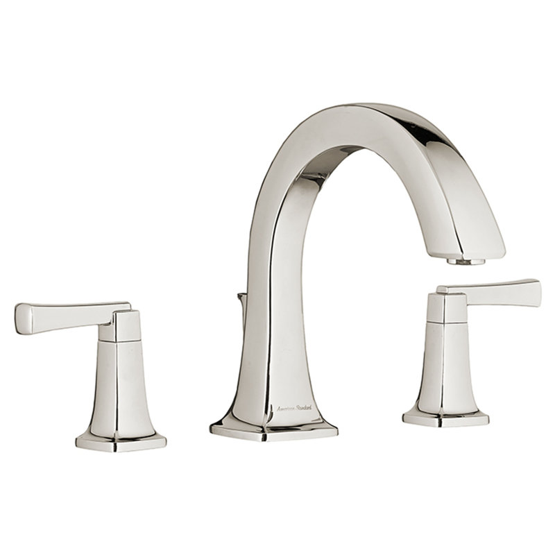 Garniture de robinet de baignoire romaine à fixation sur plateau à poignées doubles Townsend, Nickel poli