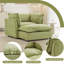 Chaise d'appoint rembourrée avec repose-pieds-170811372
