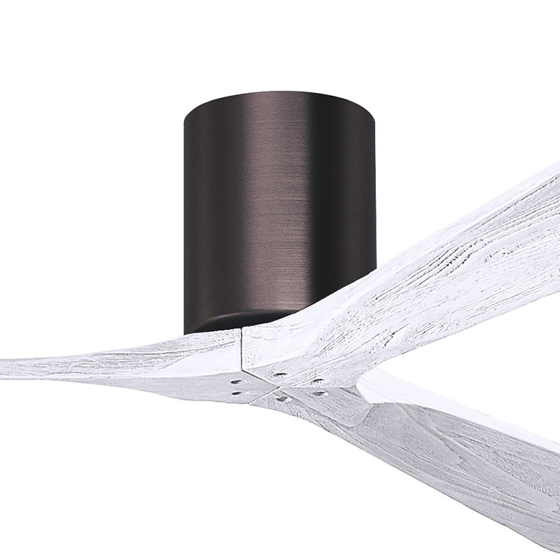 Irene Ceiling Fan, Matte White, Brushed Bronze, 60"