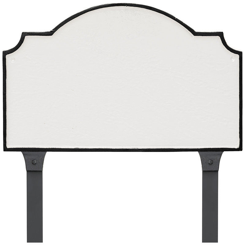 Enseigne d’adresse pour pelouse sur 2 lignes Vanderbilt, White / Black
