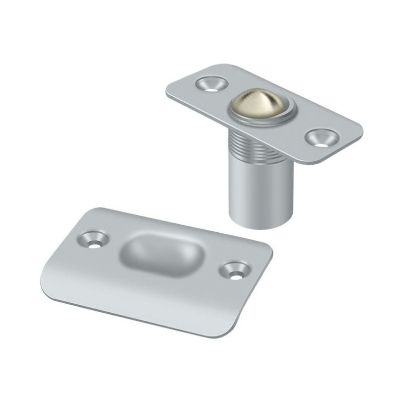 AFAF9C7E4EEC493DBBB9207CA667FC59 Verrou à boule, coins ronds en chrome brossé, Chrome brossé