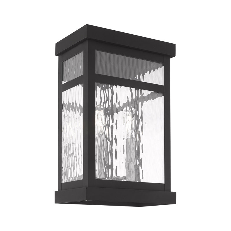 Lanterne murale d'extérieur en verre Swann, H 15 po x l 9,25 po x P 6,38 po