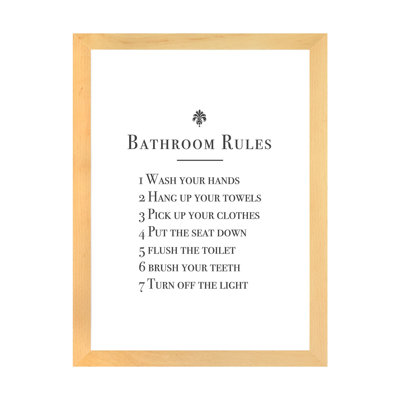 Salle de bain-impression d’art textuel