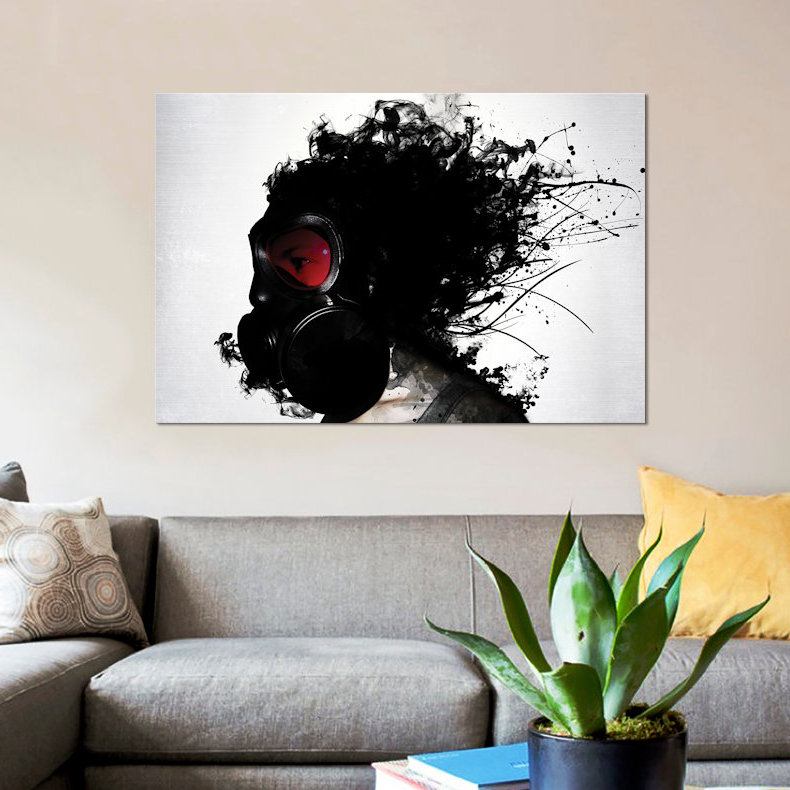 «Ghost Warrior», impression sur toile, H 18 po x l 26 po x P 1,5 po, Toile tendue, Pas de tapis