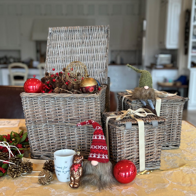 Rosecliff Heights 3 Piece Wicker Box Basket