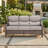 Wickes Patio Outdoor PE Wicker Sofa With 6" Thickness Cushions-110860476-110860479