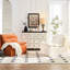 Fauteuil à oreilles Comfy Living - fauteuil d'appoint pour chambre à coucher, bureau, siège simple, chambre ergonomique orange, siège de bureau,-917474693