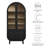 Nyx Arched Display Cabinet In Black