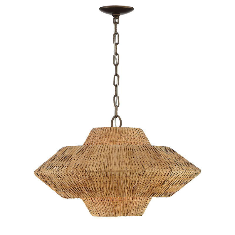 Lustre géométrique unique à 1 lumière avec accents en fer forgé Melbourne
