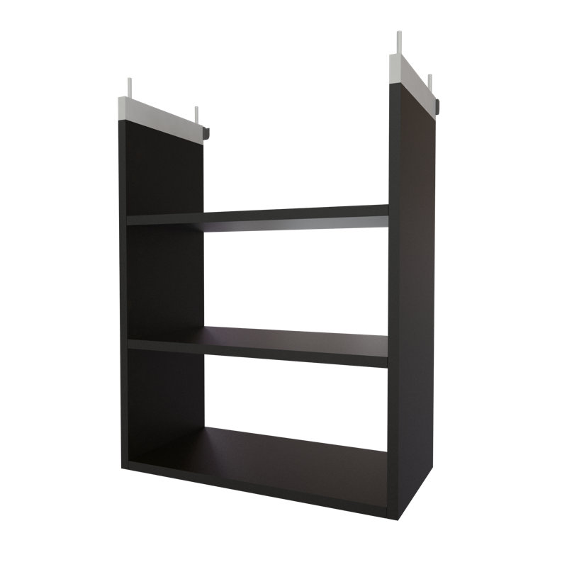 Double Shelf-Hang Closet Shelf with Adjustable 3 Shelf Cubby, White, 36.5"H x 56"W x 12.25"D