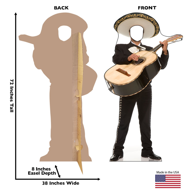 72'' Life-Size Mariachi Musician Cardboard Standup