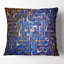 Bleu doré, aquarelle, art fractal - coussin abstrait imprimé-30615881-30615884