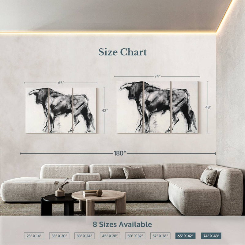 Brampt Toro Azul I, 42" H x 65" W