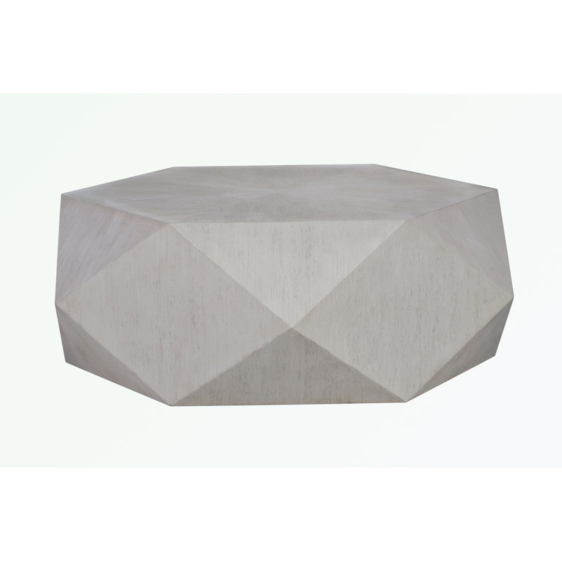 Table basse en forme de losange en noir antique Hanniel, Bois blanc
