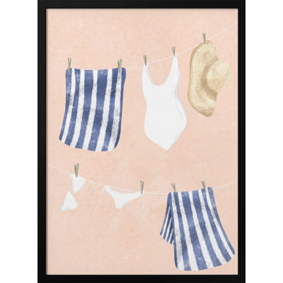 "After the swim" Framed Textured Wall Art