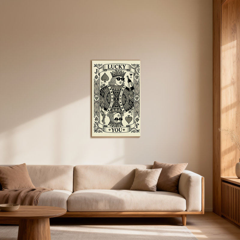 Impression de carte de jeu Fashion Lucky Jack, H 18 po x l 12 po