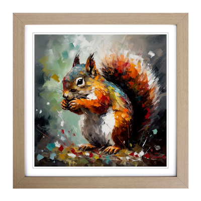Squirrel Palette Knife - Framed Print