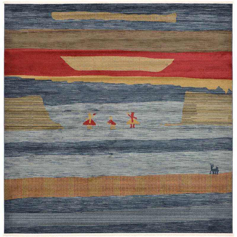 Lela Abstract Indoor Rug, Square 10'