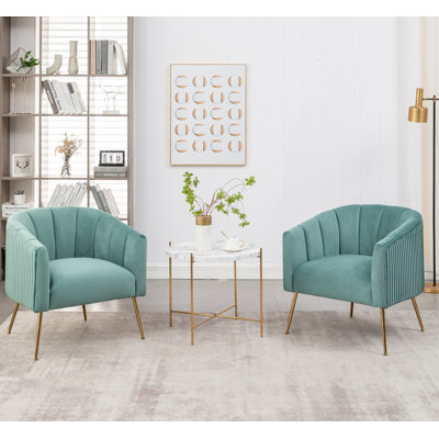 Mariantonietta Velvet Barrel Chair