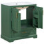 30" Freestanding Bathroom Vanity with Sink - MDF & Solid Wood Frame, 1 Divider Drawer & 2 Soft-Close Doors with Double Shelf