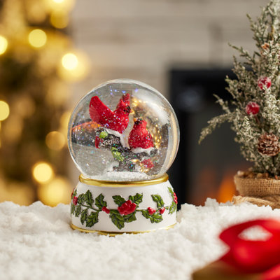 5.75" Resin Cardinal Water Globe