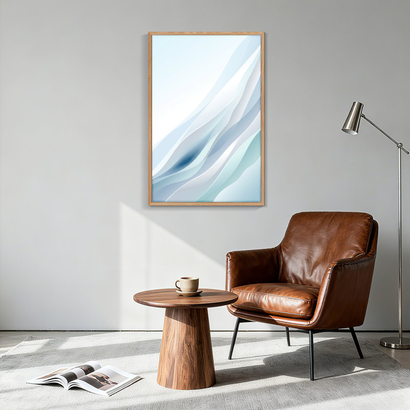 Ensemble de 1 tableau sur toile « Vagues douces », H 24 po x l 18 po, Naturel