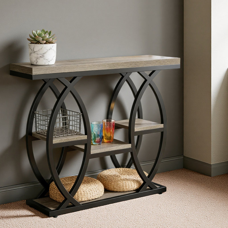 Stable Entryway Table,Console Table,Sofa Table,Side Table, 31.52" H x 39.4" W x 11.82" D, Gray