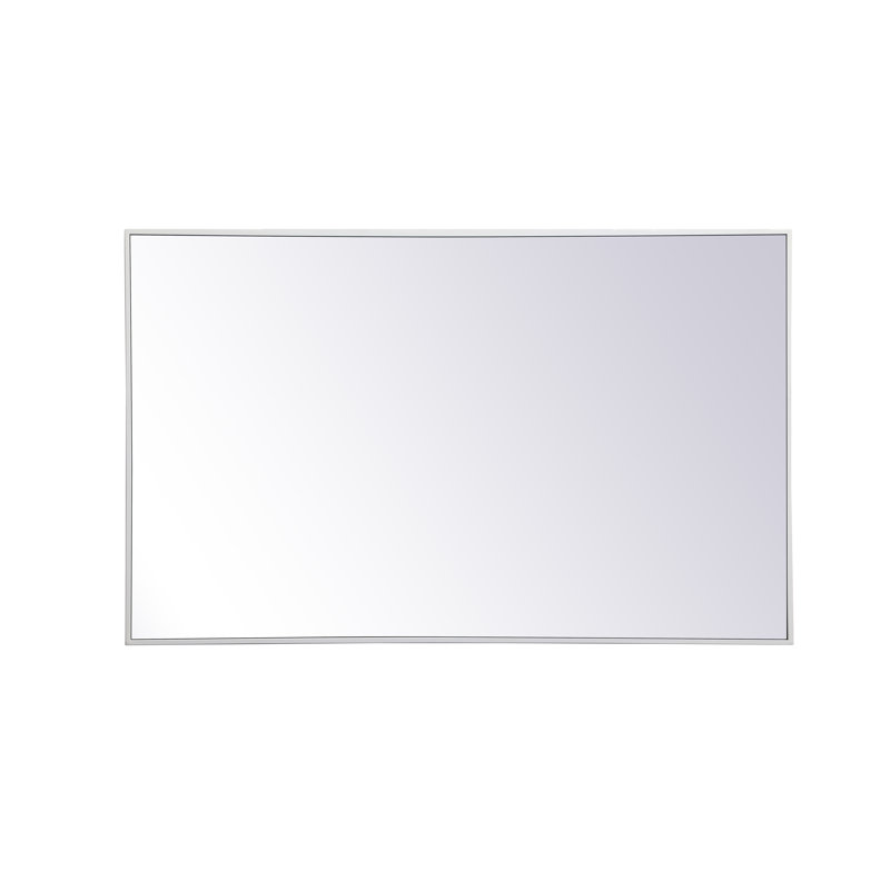 Sabine Metal Rectangle Wall Mirror, 48" x 30", White