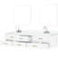 Meuble-lavabo blanc de 84 po L 22 po x P 22 po, panneau de marbre de culture, robinets et comptoir 36 miroirs-266835745