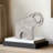 Ancier Hammered Ceramic Silver Elephant Statue-628034715