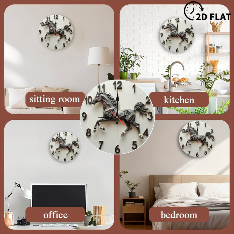 Horloge murale artistique en fer