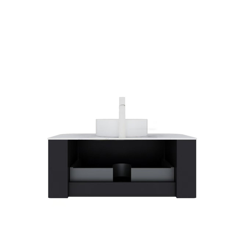 Meuble-lavabo pour salle de bain 36 po Dina, Noir, 36", Blanc