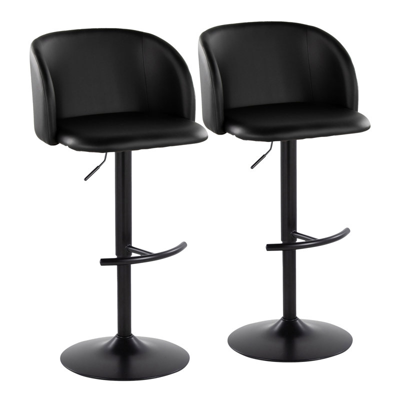 Tabouret de bar réglable, Noir