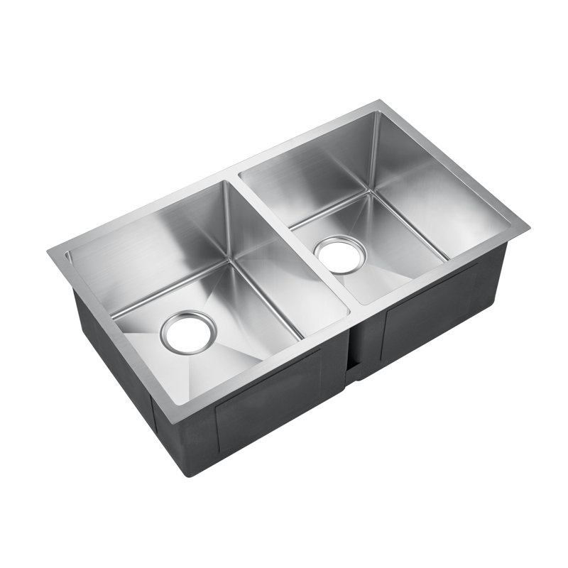 Geraldine 32 " L Undermount Double Bowl Stainless Steel Kitchen Sink