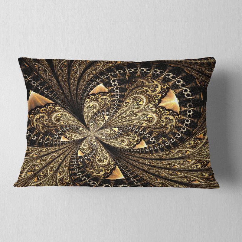 Coussin lombaire à motif floral fractal