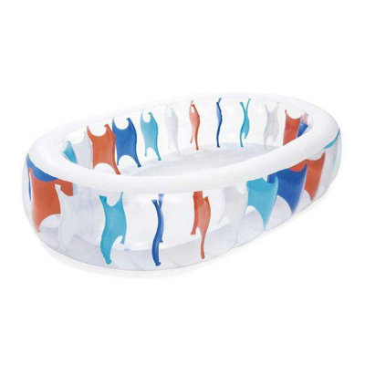 Plastic Oval Inflatable Pool 51cm H x 152cm W x 229cm L