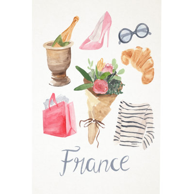 «Paris Essentials II» par Annie Warren - peinture sur toile tendue