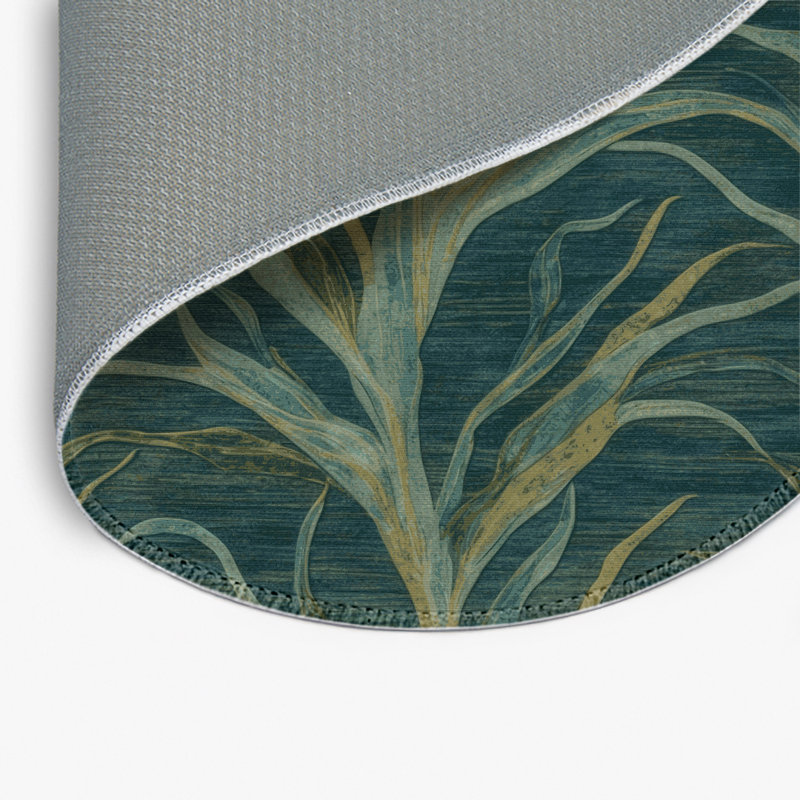 Tapis intérieur et extérieur bleu Nature, Rond 5 pi