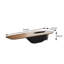Grande table de conférence luxueuse en bois massif brun clair 102,36 po-139342758