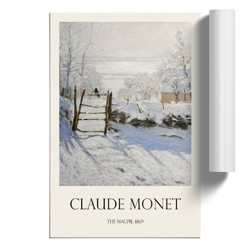 The Magpie Print by Claude Monet - Frameless Print, 42cm H x 30cm W x 0.1cm D
