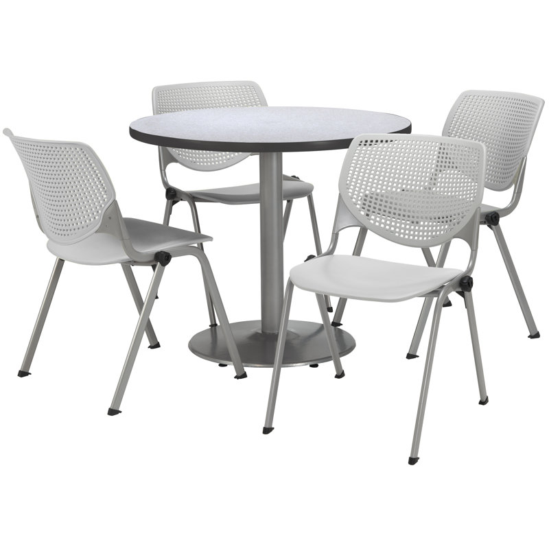 Table ronde pour salle de pause, Gris nebula, Gris clair, L 36 po x P 36 po