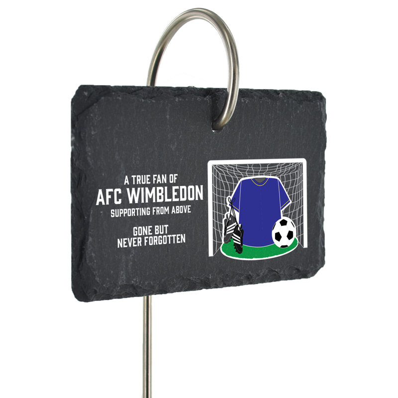 Blina AFC Wimbledon Fan Football Slate Grave Marker Memorial Plaque