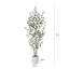 Eucalyptus artificiel Adalia en pot blanc-1625747319