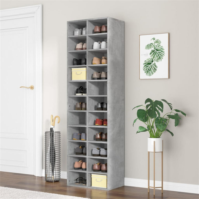 22 Pair Shoe Storage, Concrete Grey