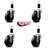 Phenolic Wheel Swivel Expanding Stem Caster Set SCC NB 4" x 1-3/8"