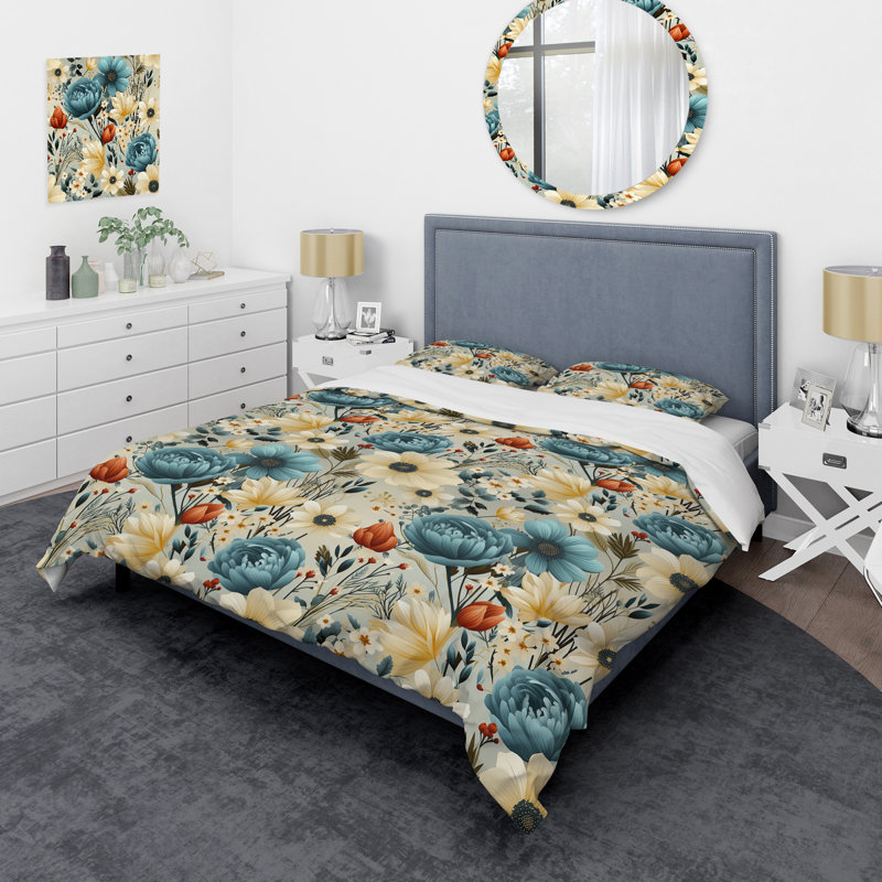 Ensemble de housse de couette Parisse, Housse de couette simple + 1 taie décorative stan