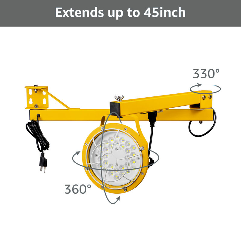 LED Loading Dock Light, 360 Degree Rotatable Light Head, 50W 5500LM, ETL Listed